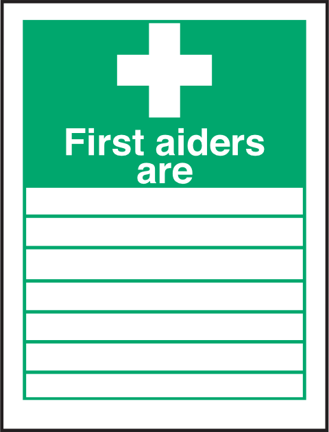 FirstAid 205 First aiders are / write your own details