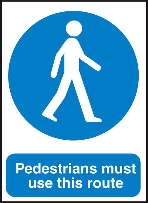 MAN331 Pedestrians Must Use This Route